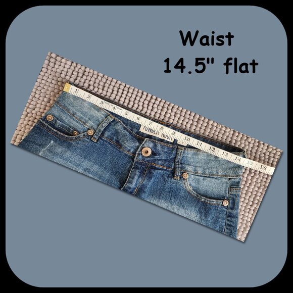 POWDER ROOM || Womens Stretch Jean Shorts (SIZE 7) - Picture 3 of 6